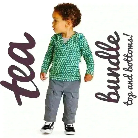 Tea Collection BUNDLE - Hoodie & Sweatpants 6-12 Months - Picture 1 of 16